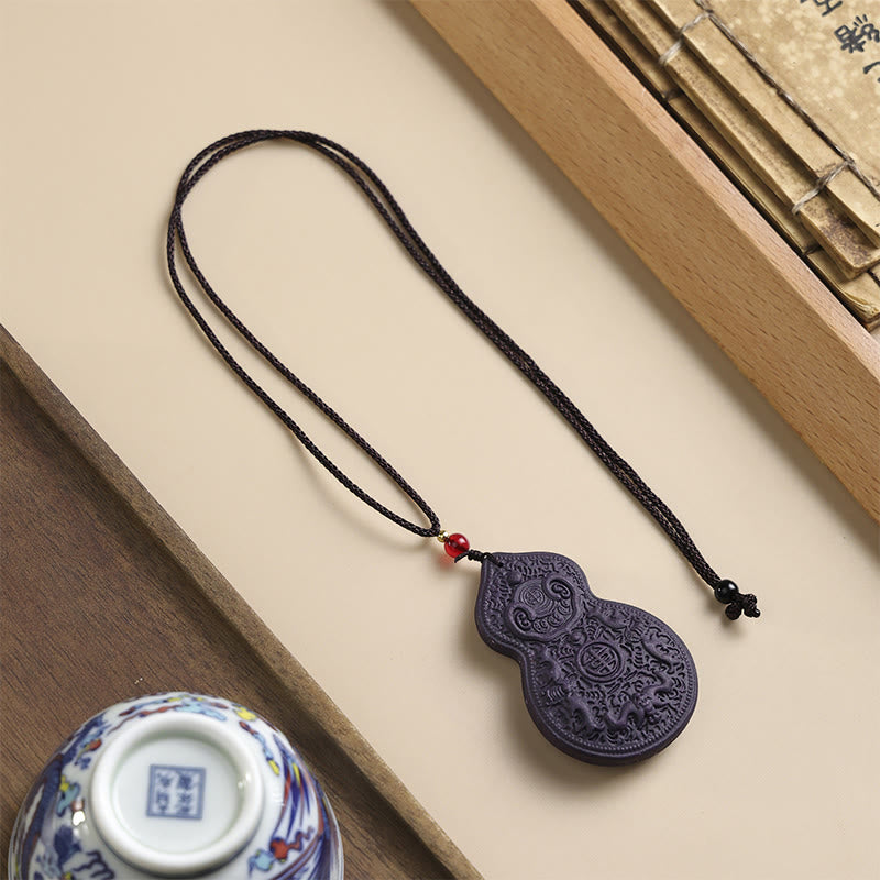 Collana con ciondolo a forma di ciondolo a forma di farfalla con maschera di volpe Buddha Stones , fibbia della pace e fortuna - Zucca - image 13