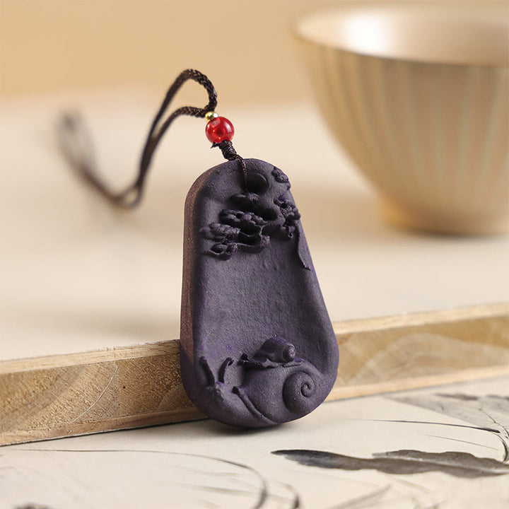 Collana con ciondolo a forma di ciondolo a forma di farfalla con maschera di volpe Buddha Stones , fibbia della pace e fortuna - Lumaca - image 10