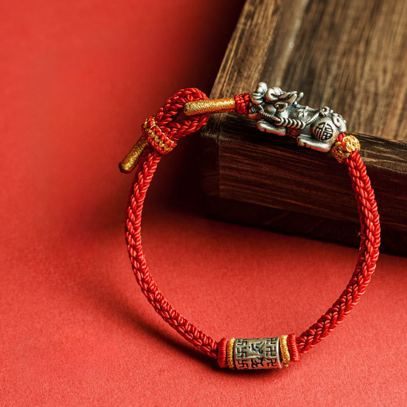 Braccialetto di protezione in argento sterling 925 Buddha Stones , Pixiu Om Mani Padme Hum - image 3