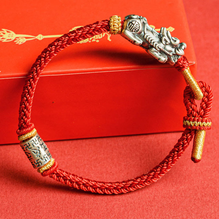 Braccialetto di protezione in argento sterling 925 Buddha Stones , Pixiu Om Mani Padme Hum - image 2