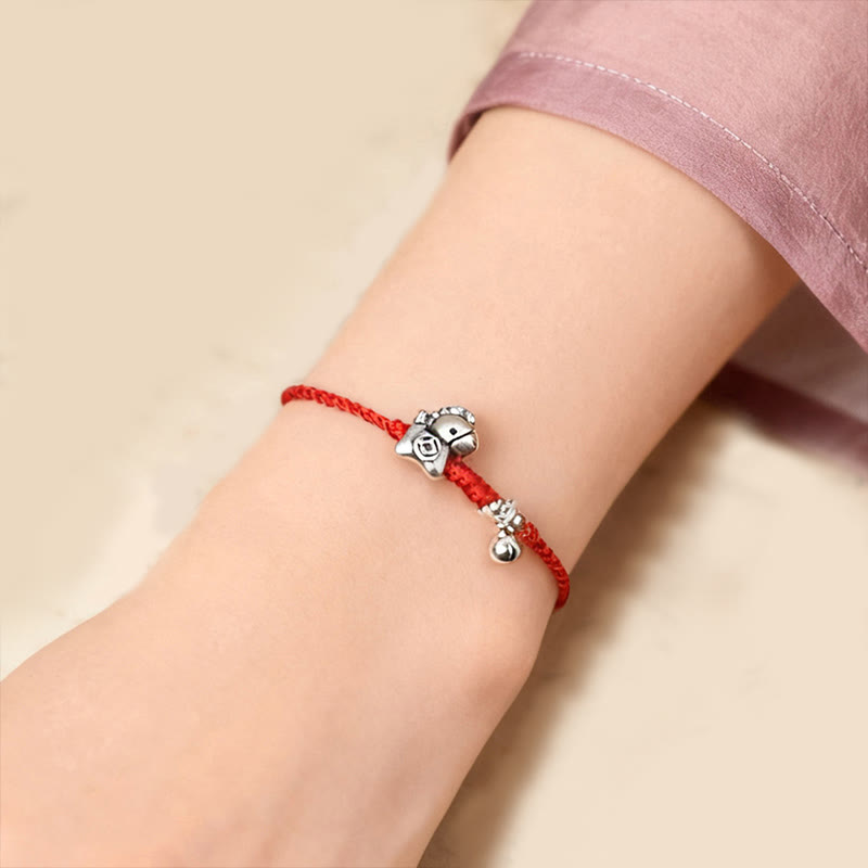 Braccialetto alla caviglia per bambini e adulti con campanella in argento sterling 925 , Buddha Stones, anno del cavallo, in argento sterling 999 - image 12