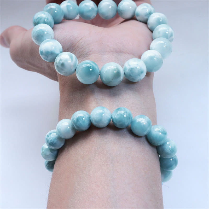 Bracciale Buddha Stones Natural Larimar Wisdom Confidence - image 9
