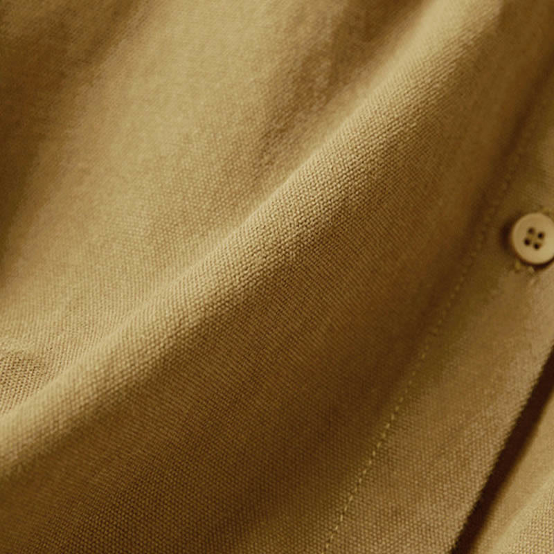 Camicia da donna in cotone a maniche lunghe con colletto rialzato e bottoni casual, motivo Buddha Stones - image 7