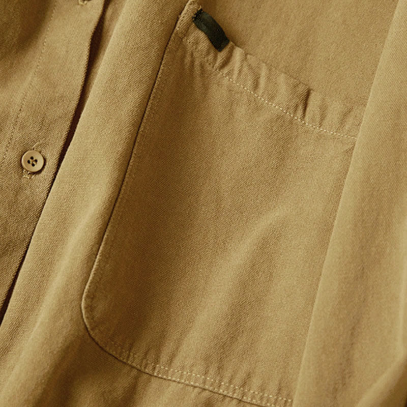 Camicia da donna in cotone a maniche lunghe con colletto rialzato e bottoni casual, motivo Buddha Stones - image 9