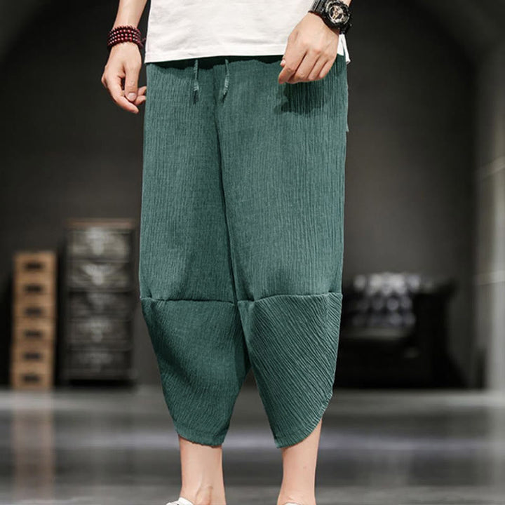 Pantaloni corti da uomo Buddha Stones Summer Solid con tasche - image 11