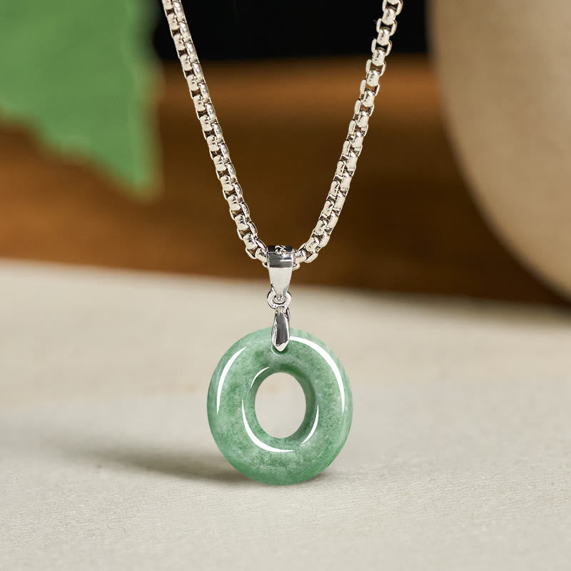 Collana con ciondolo della prosperità in acciaio al titanio con lettera AZ naturale Buddha Stones - O - image 23