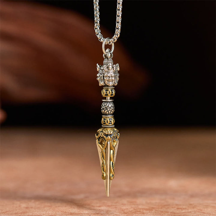 Collana con ciondolo in rame con potere spirituale curativo, Buddha Stones tibetane Vajra Vajrakila - image 3