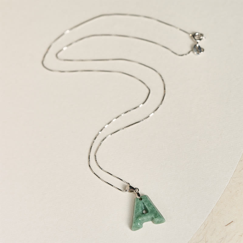Collana con ciondolo della prosperità in argento sterling 925 con catenina in argento sterling 925, con lettere AZ Buddha Stones - image 5