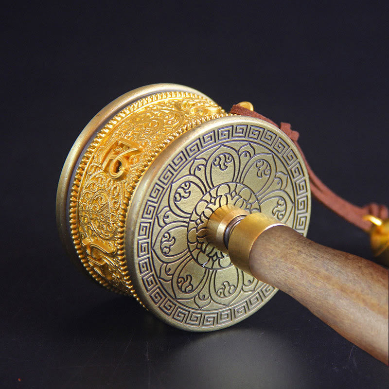 Ruota della preghiera tibetana fortunata Decorazione con sei parole vere - image 7