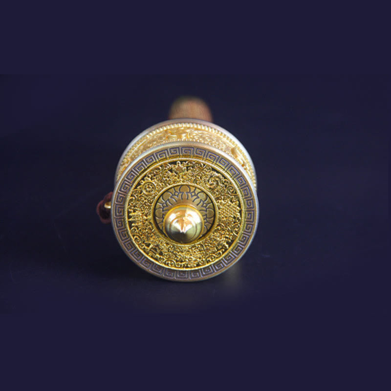 Ruota della preghiera tibetana fortunata Decorazione con sei parole vere - image 6