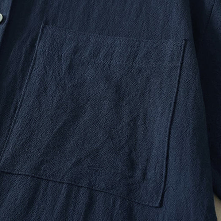 Camicia da donna in poliestere con maniche lunghe e colletto a girocollo Buddha Stones Fall con tasche - image 5