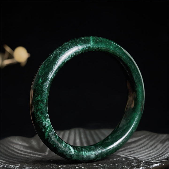 Bracciale rigido protettivo in giada nera e verde Nanyang Buddha Stones - 62 mm - image 0