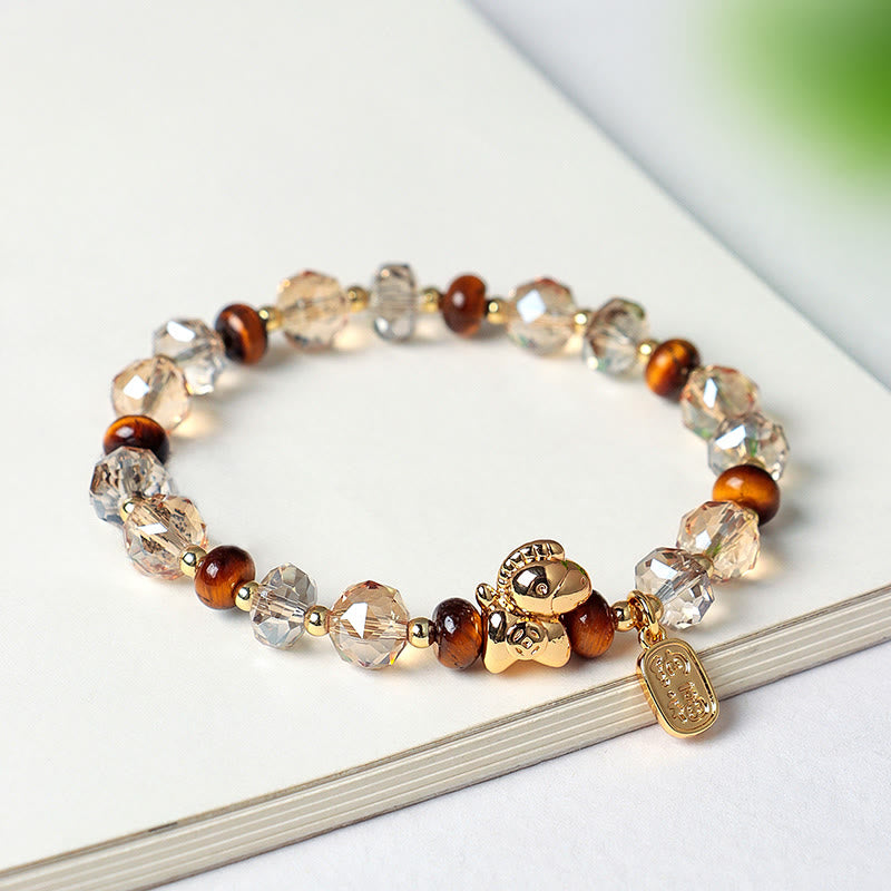 Braccialetto Buddha Stones Tiger Eye Ice Ossidiana Pearl Year of the Horse Lucky Fortune Prosperity - image 16