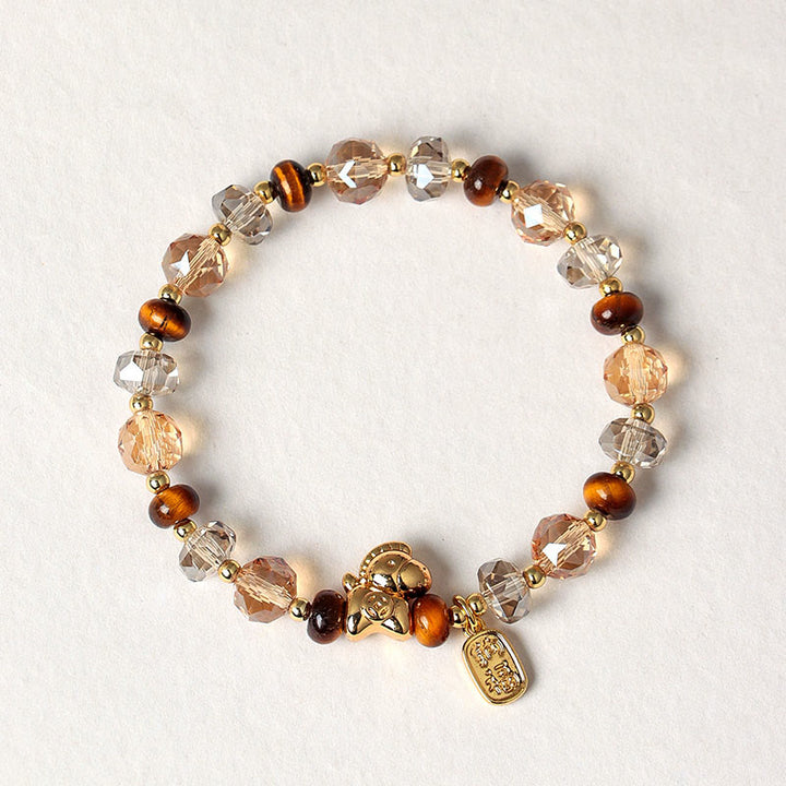 Braccialetto Buddha Stones Tiger Eye Ice Ossidiana Pearl Year of the Horse Lucky Fortune Prosperity - image 14