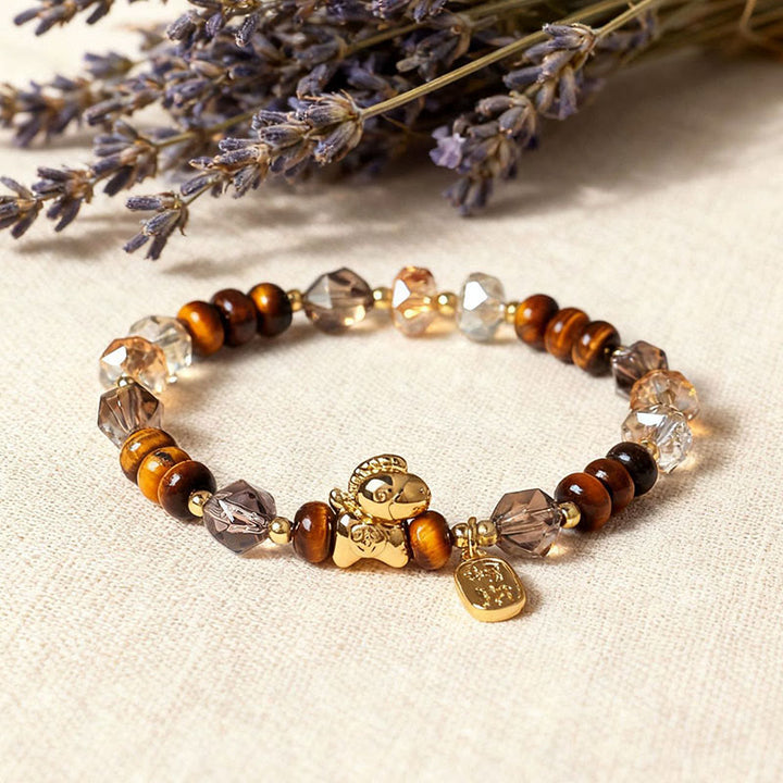 Braccialetto Buddha Stones Tiger Eye Ice Ossidiana Pearl Year of the Horse Lucky Fortune Prosperity - image 12