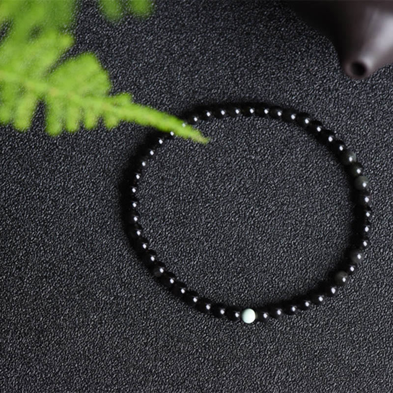 Bracciale Buddha Stones in ossidiana nera, turchese e forza per la realizzazione - image 1