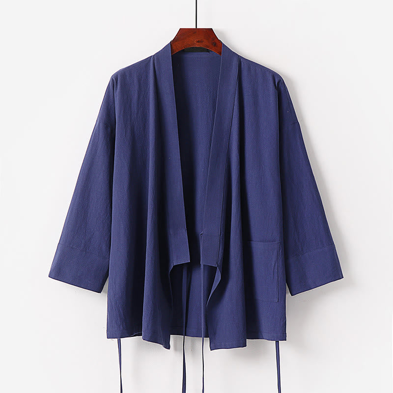 Set di 2 pezzi di kimono in cotone con lacci, pantaloni larghi alla caviglia e tasche, da meditazione per uomo, Buddha Stones - image 9