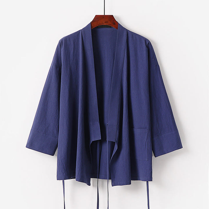 Set di 2 pezzi di kimono in cotone con lacci, pantaloni larghi alla caviglia e tasche, da meditazione per uomo, Buddha Stones - image 9