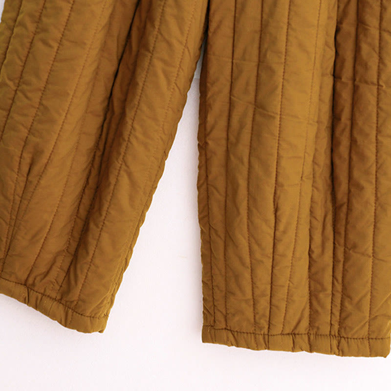 Pantaloni harem da donna in cotone con tasche e design a tinta unita invernale Buddha Stones - image 34