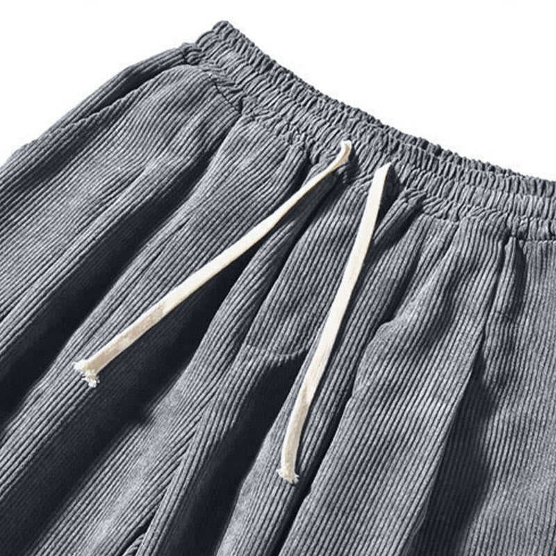 Pantaloni harem da uomo in velluto a coste con fodera in pile, stile retrò, con tasche, modello Buddha Stones - image 26