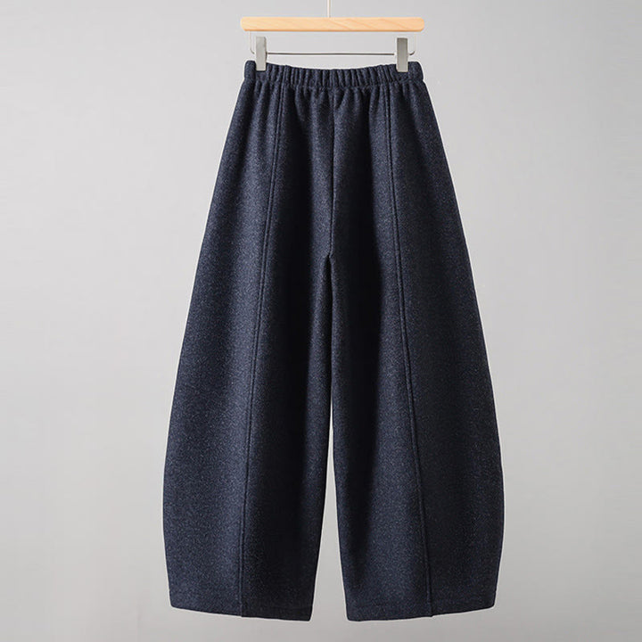 Pantaloni da donna spessi con tasche e lacci in cotone tinta unita Buddha Stones - image 8