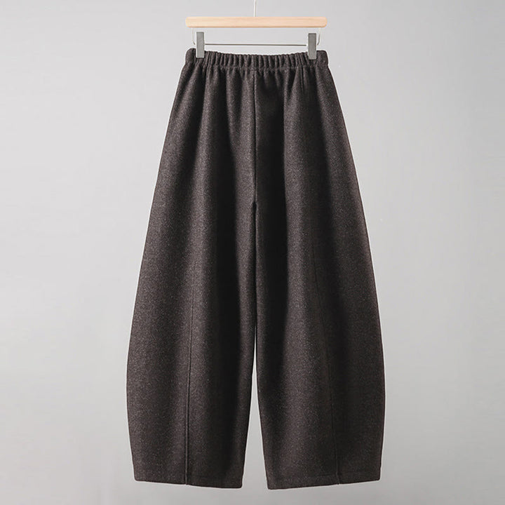Pantaloni da donna spessi con tasche e lacci in cotone tinta unita Buddha Stones - image 15