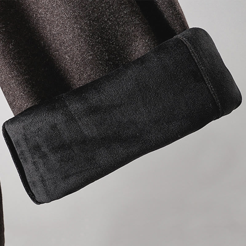 Pantaloni da donna spessi con tasche e lacci in cotone tinta unita Buddha Stones - image 19