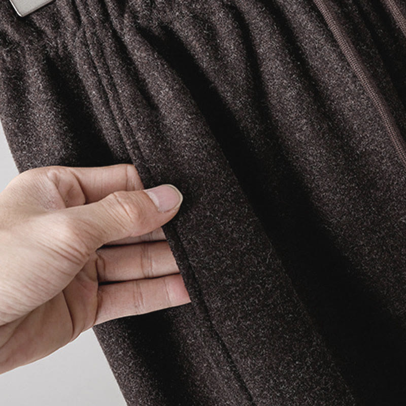 Pantaloni da donna spessi con tasche e lacci in cotone tinta unita Buddha Stones - image 18
