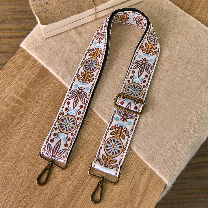 Cinghie di ricambio per borse a tracolla regolabili con motivo geometrico a foglia d'acero, motivo Buddha Stones Boho - Beige - 70-135 cm*5 cm - image 0