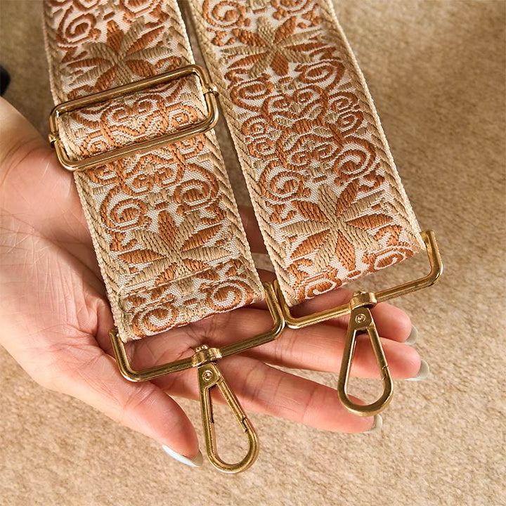 Borse a tracolla regolabili con cinturini di ricambio per borse a tracolla, borsetta con ricami geometrici, borse a tracolla in pietre Buddha Stones, stile bohémien, marrone beige - image 7
