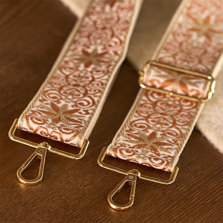 Borse a tracolla regolabili con cinturini di ricambio per borse a tracolla, borsetta con ricami geometrici, borse a tracolla in pietre Buddha Stones, stile bohémien, marrone beige - image 6