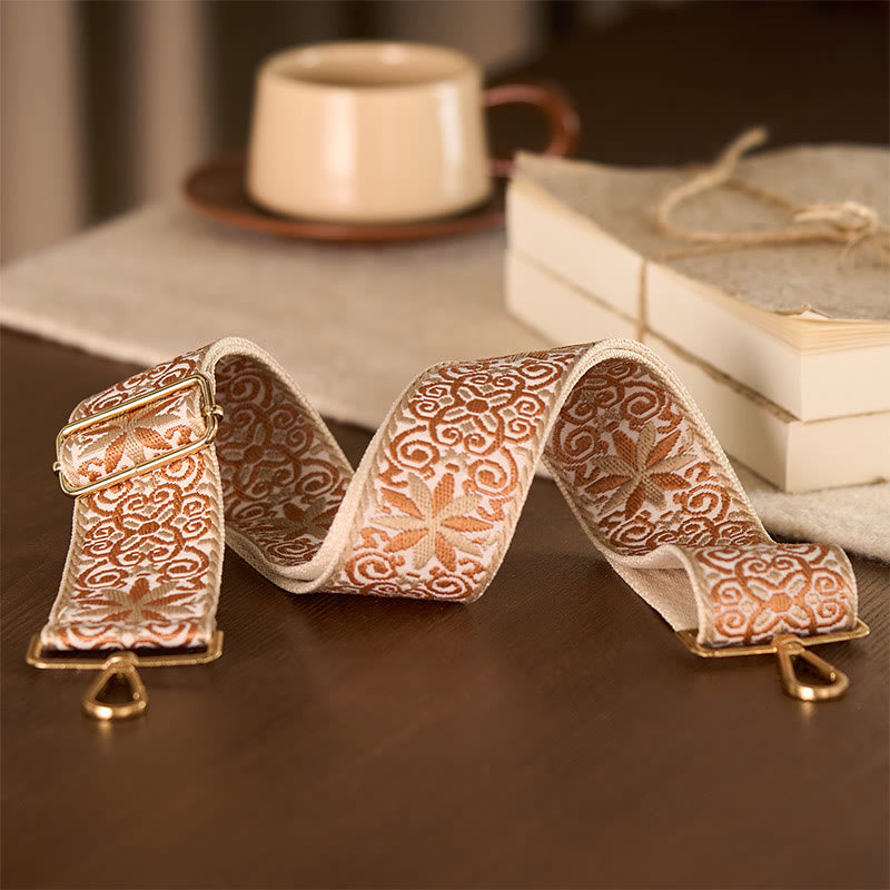 Borse a tracolla regolabili con cinturini di ricambio per borse a tracolla, borsetta con ricami geometrici, borse a tracolla in pietre Buddha Stones, stile bohémien, marrone beige - image 3