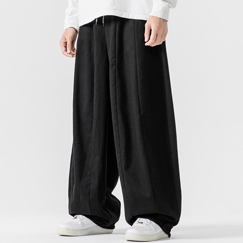 Pantaloni harem da uomo in cotone elasticizzato con tasche, tinta unita, modello Buddha Stones Fall - image 45