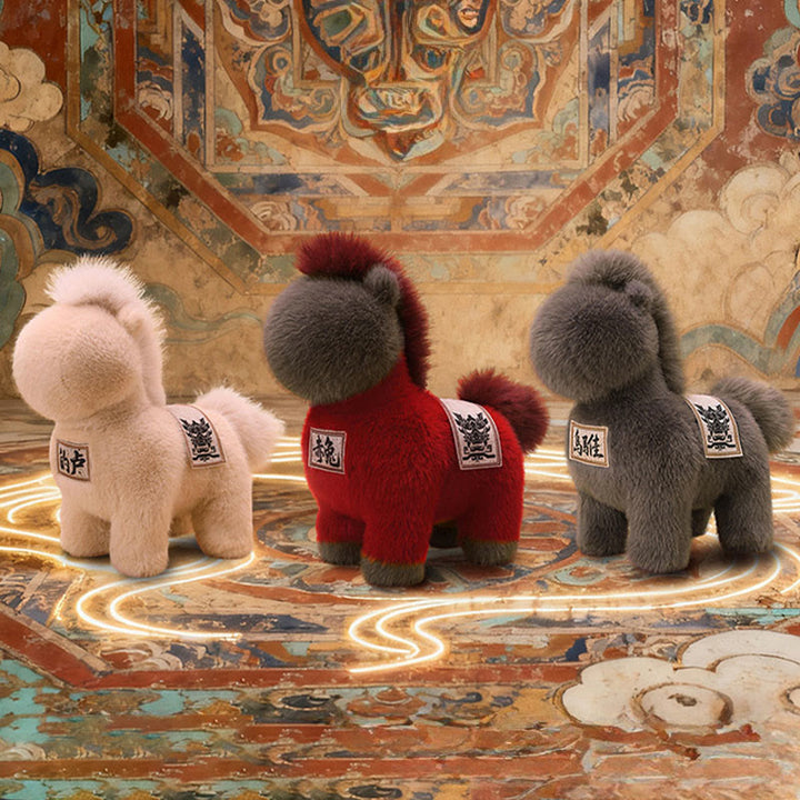 Cuscino da sella ricamato Buddha Stones, anno del cavallo, peluche, decorazione per la casa - image 14
