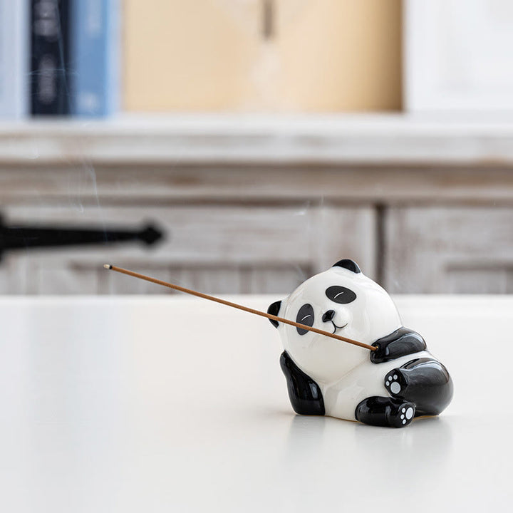 Bruciatore di incenso decorativo per la casa a forma di panda, Buddha Stones - Panda che strizza gli occhi (8,5*6*7 cm) - image 8