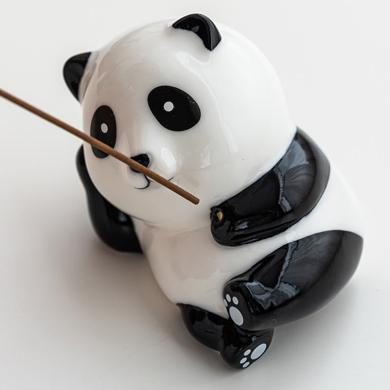 Bruciatore di incenso decorativo per la casa a forma di panda, Buddha Stones - image 2