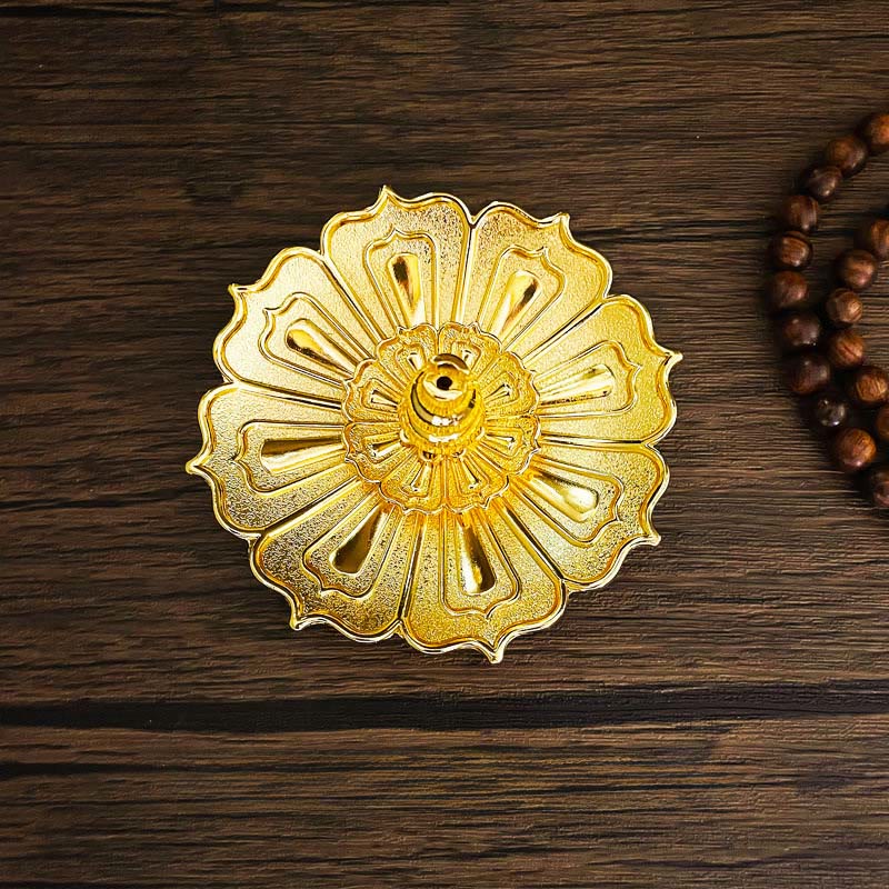 Bruciatore di incenso per la decorazione della casa Buddha Stones loto - Loto giallo (8,8*3,2 cm) - image 3