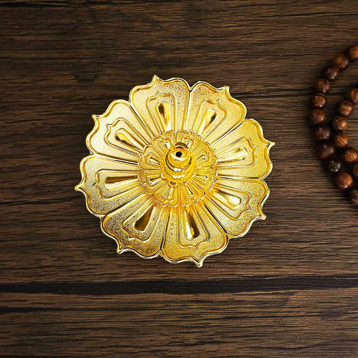Bruciatore di incenso per la decorazione della casa Buddha Stones loto - Loto giallo (8,8*3,2 cm) - image 3