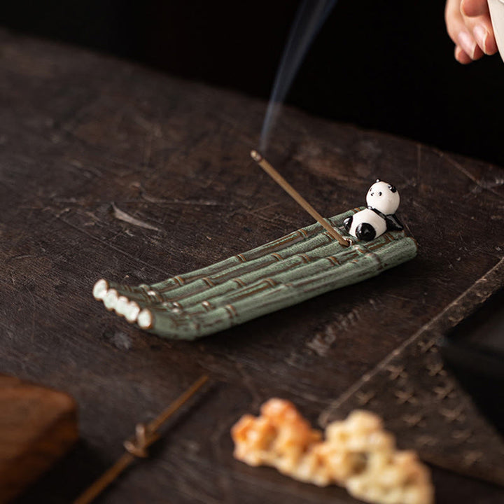 Bruciatore di incenso per la decorazione della casa Buddha Stones panda - image 12