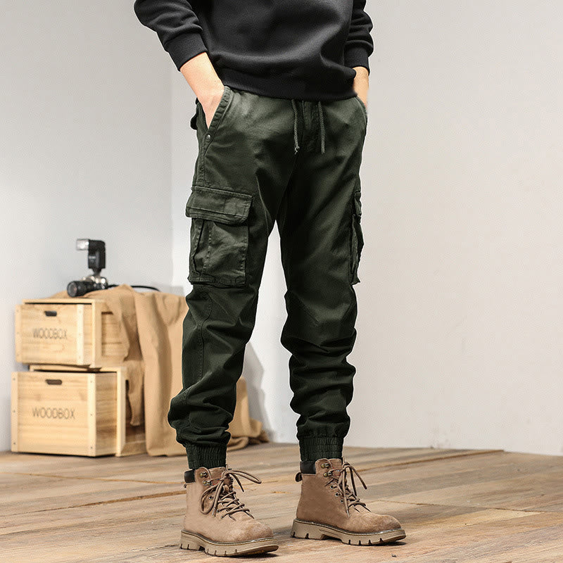 Pantaloni da uomo affusolati con tasche, polsini elastici estivi in ​​cotone Buddha Stones - image 7