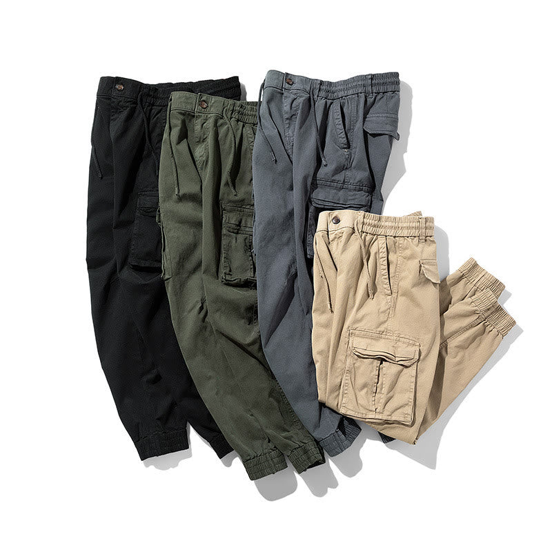 Pantaloni da uomo affusolati con tasche, polsini elastici estivi in ​​cotone Buddha Stones - image 12