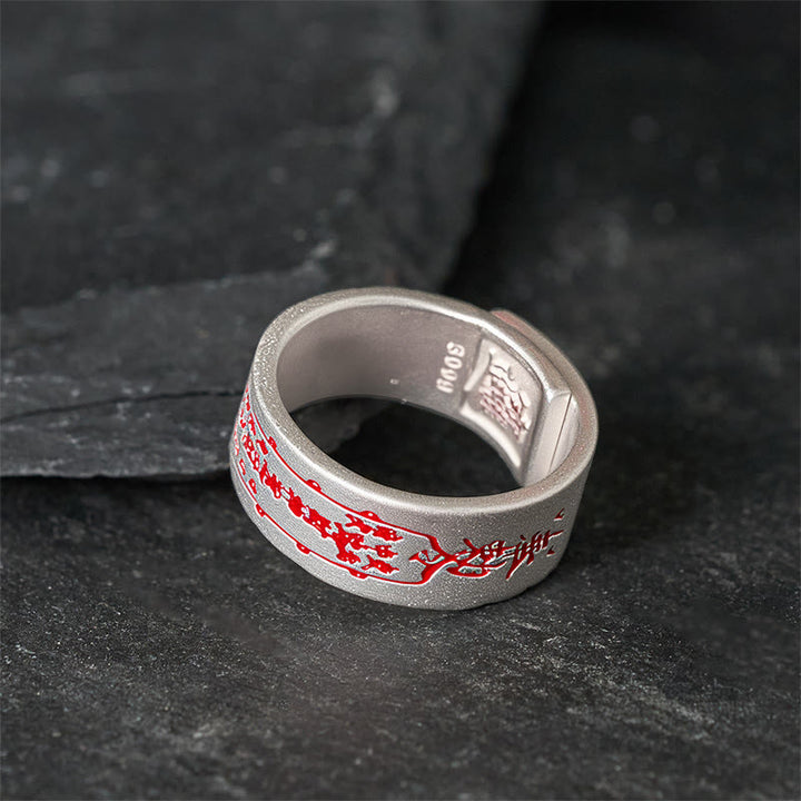 Anello regolabile con scritta in rame Buddha Stones - image 3