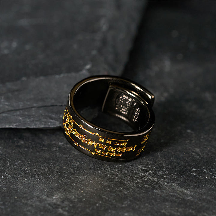 Anello regolabile con scritta in rame Buddha Stones - image 9