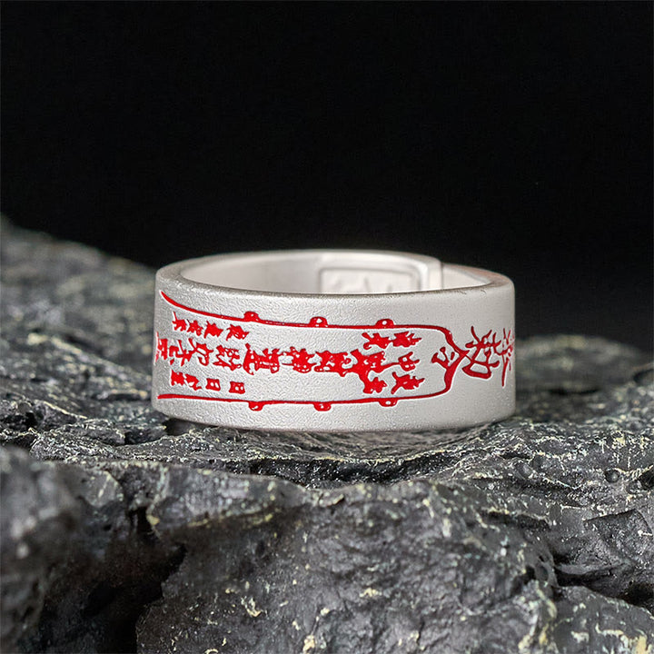 Anello regolabile con scritta in rame Buddha Stones - image 1