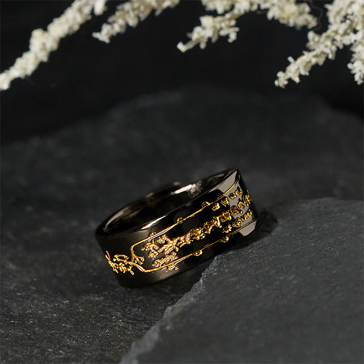 Anello regolabile con scritta in rame Buddha Stones - image 8