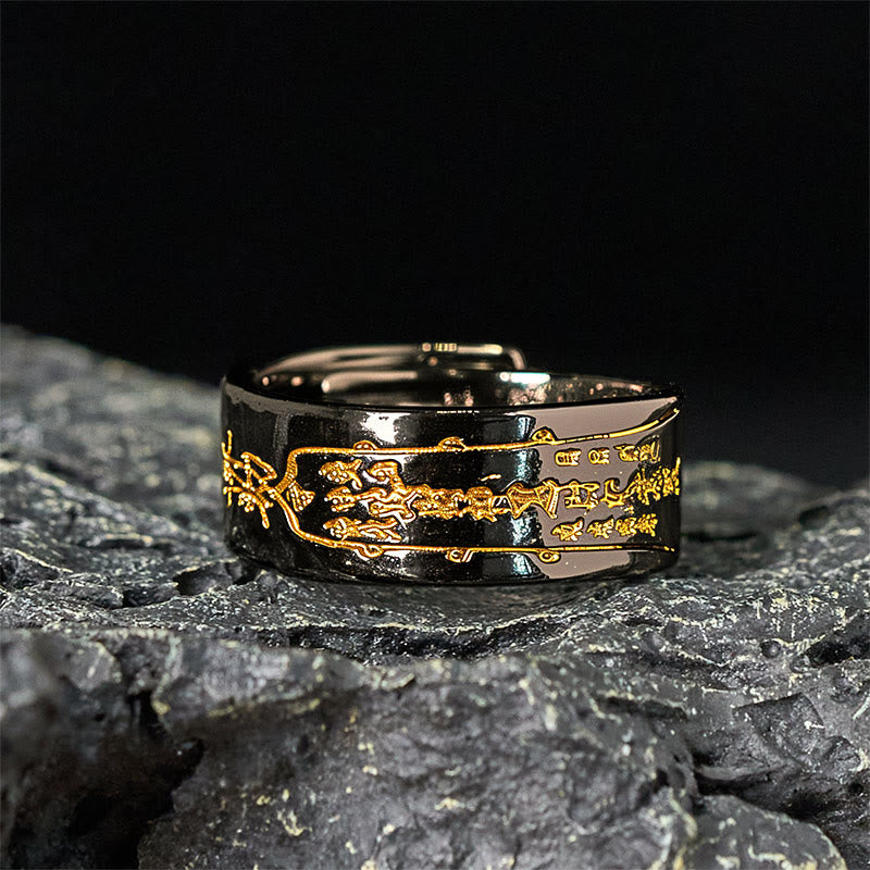 Anello regolabile con scritta in rame Buddha Stones - image 7