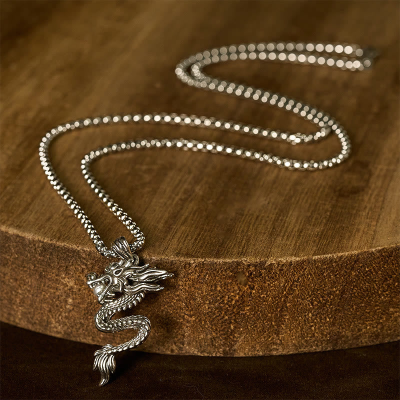 Collana con ciondolo in rame con Buddha Stones drago, simbolo di equilibrio e fortuna - image 8