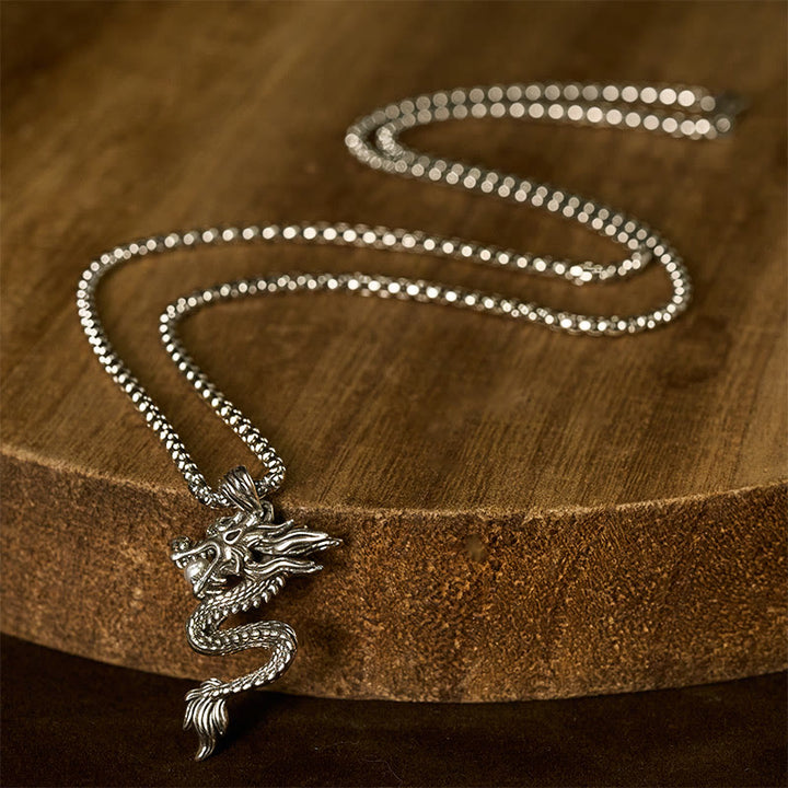 Collana con ciondolo in rame con Buddha Stones drago, simbolo di equilibrio e fortuna - image 8