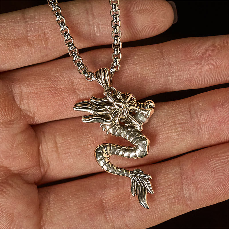 Collana con ciondolo in rame con Buddha Stones drago, simbolo di equilibrio e fortuna - image 9