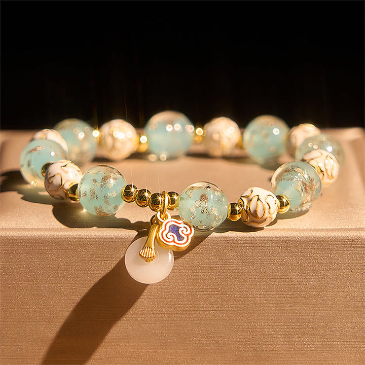 Braccialetto delle benedizioni in vetro blu Liuli Buddha Stones - image 1